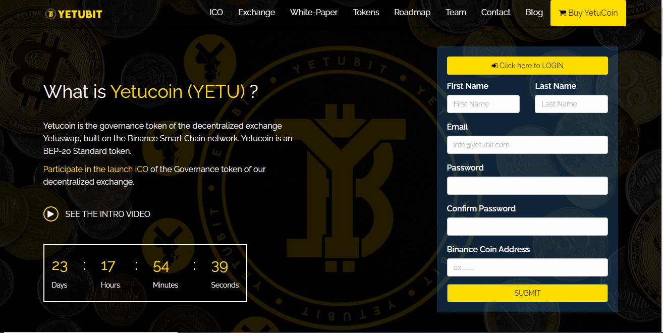 yetucoin / yetubit / yetuswap / criptomoedas / negociação