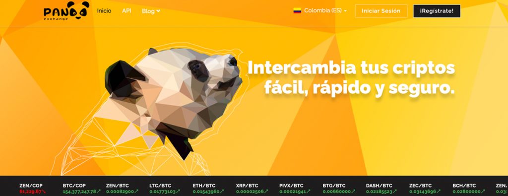 panda exchange / criptomoeda / casas de câmbio digitais