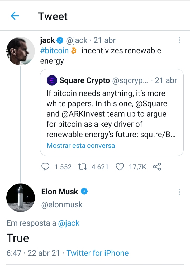 Tesla-bitcoin-energia-square-elon-musk-jack-dorsey-Criptomoedas-renováveis-