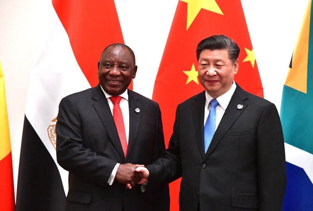 Xi Jimping e Cyril Ramaphosa, Presidente da A?frica do Sul. Xi Jinping BRICS - Fonte: Flickr