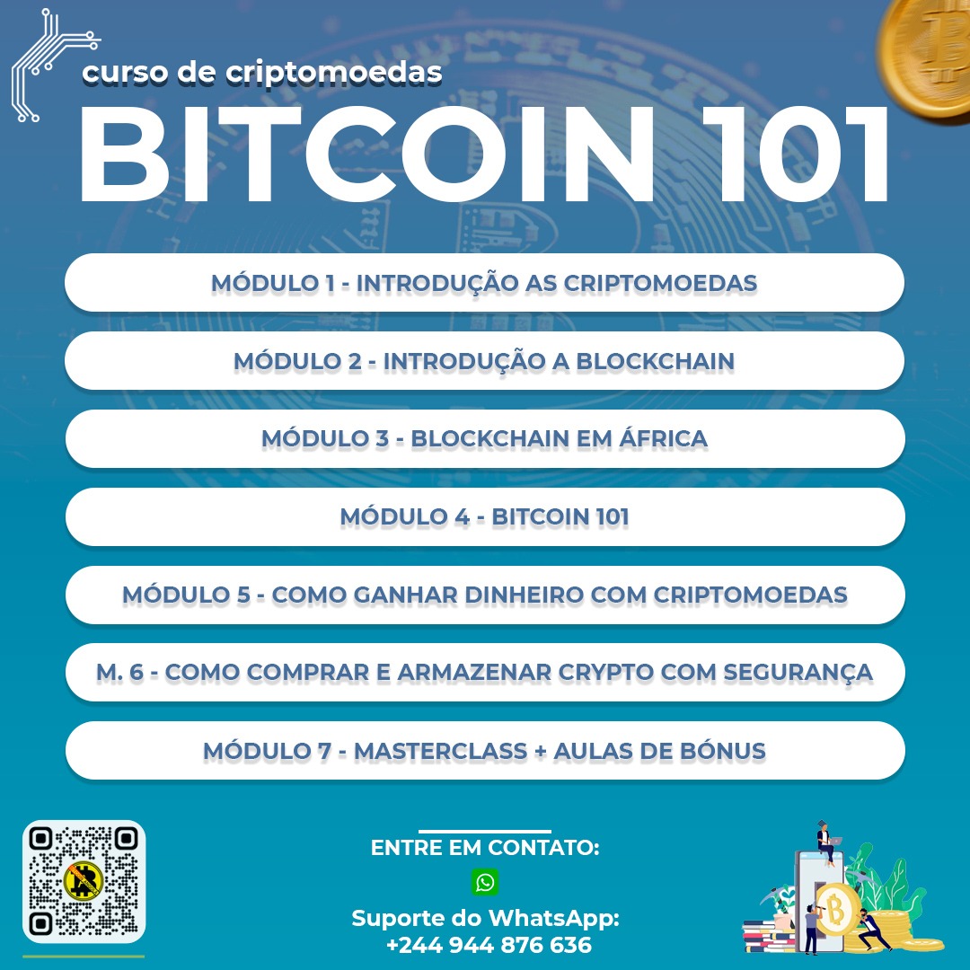 Módulos do Curso de Criptomoedas Bitcoin 101