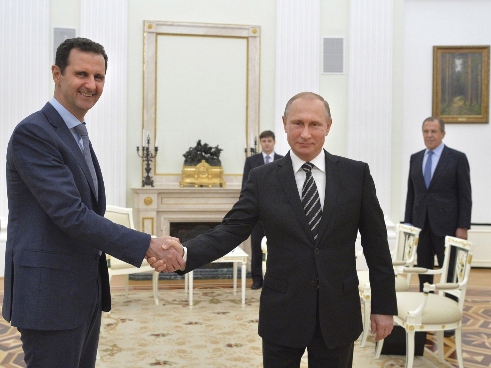 Preesidente Bashar al-Assad com Vladimir Putin